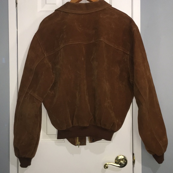 V Import Export Bomber Suede Jacket - Picture 3 of 3